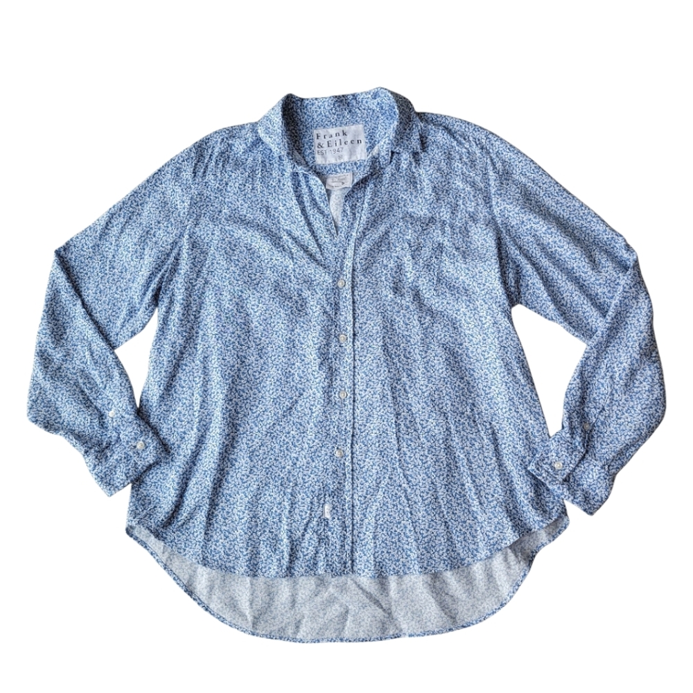 Frank & Eileen Flower Print Eileen Style Button Up Shirt